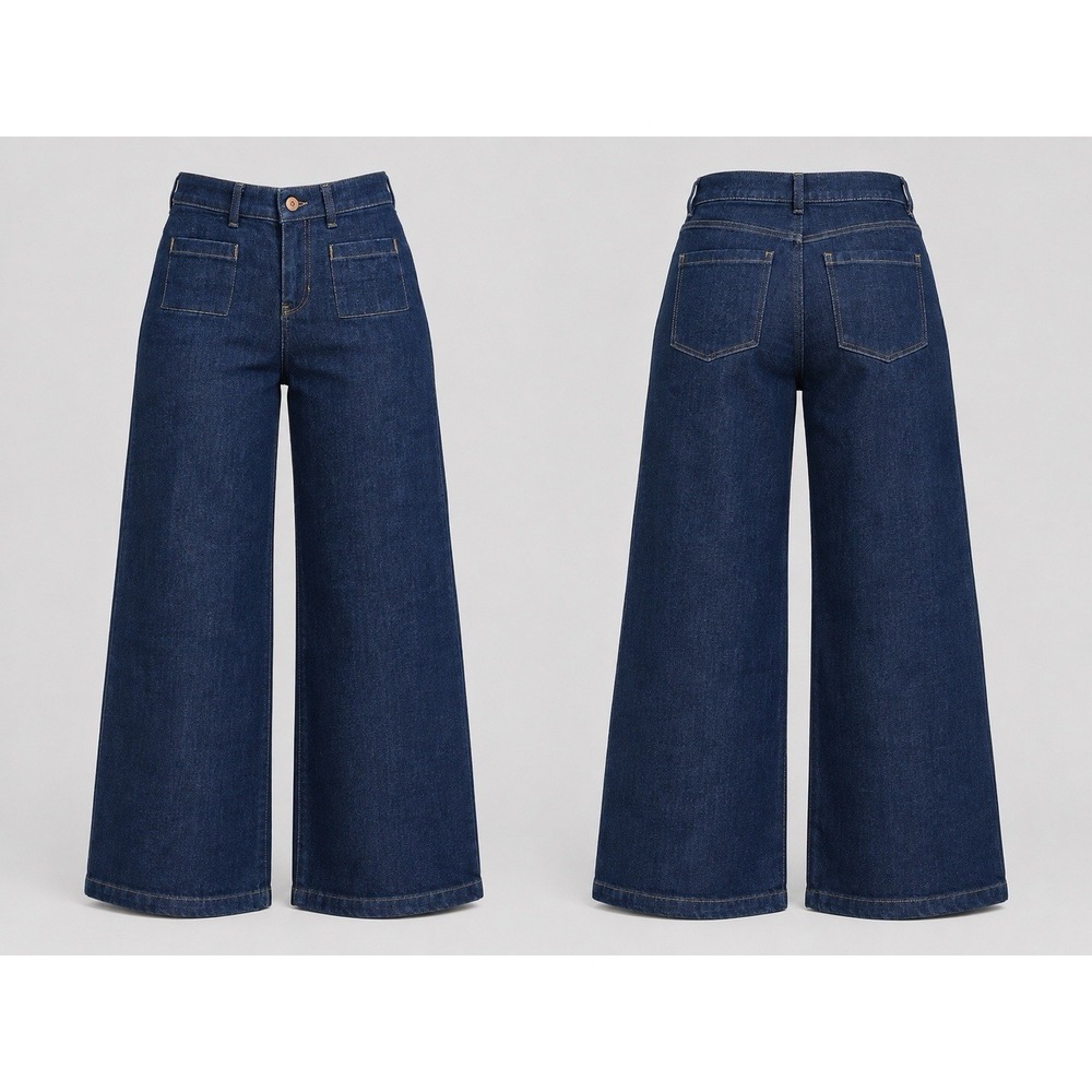 Cabi Venice Trouser Jeans Women's 4  Wide Leg Stretch #4704R Mid Rise BOHO Y2K